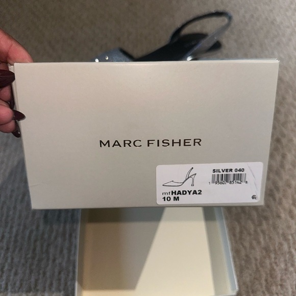 Mark Fisher Hadya Sling Back Pumps Silver (Sparkly) - Picture 4 of 4